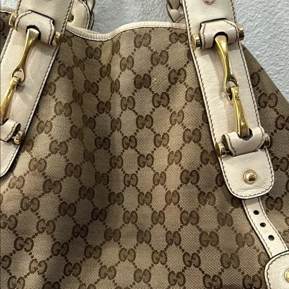 Gucci Brown and Cream Tote Bag - Picture 2 of 10
